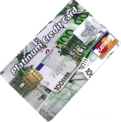 Фото флэш-диска Эврика Platinum Credit Card евро 8GB