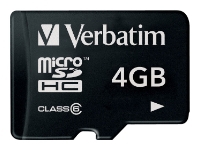 Фото флеш-карты Verbatim MicroSDHC 4GB Class 6