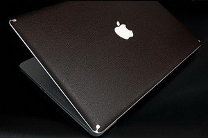Фото защитной пленки для Apple MacBook Pro для экрана 15 дюймов Unibody SGP Laptop Cover Skin Brown Leather