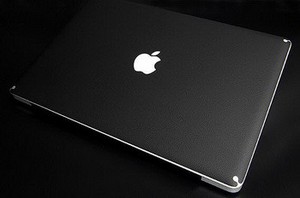 Фото защитной пленки для Apple MacBook Pro для экрана 15 дюймов Unibody SGP Laptop Cover Skin DeepBlack Leather