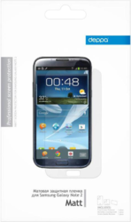 Фото матовой защитной пленки для Samsung N7100 Galaxy Note 2 Deppa 61015