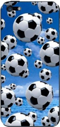Фото виниловой наклейки на iPhone 5 LuxCase Футбольные мячи