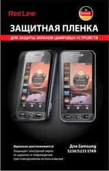 Фото зеркальной защитной пленки для Samsung S5230 Star Red Line