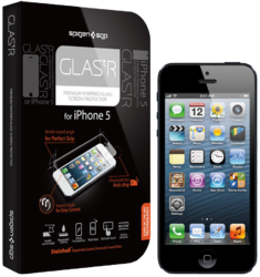 Фото защитной пленки для Apple iPhone 5 SGP Oleophobic Coated Premium Tempered Glass 